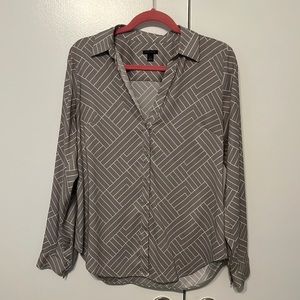 Ann Taylor geometric pattern blouse, Size M
